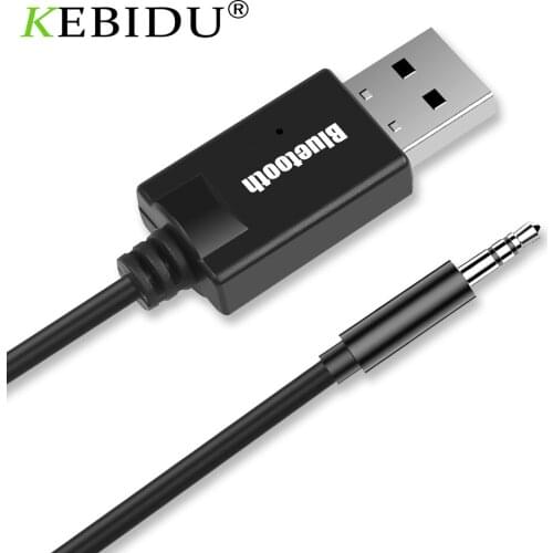 KEBIDU Bluetooth Adapter Receiver Wireless Stereo Music 3.5mm AUX Jack Audio Receptor Mini USB Bluetooth For Car Auto Speaker