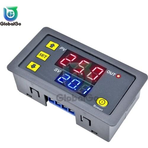 Digital Time Delay Relay LED Display Cycle Timer Control Switch Adjustable Timing Relay Time Delay Switch AC 110V 220V DC 12V
