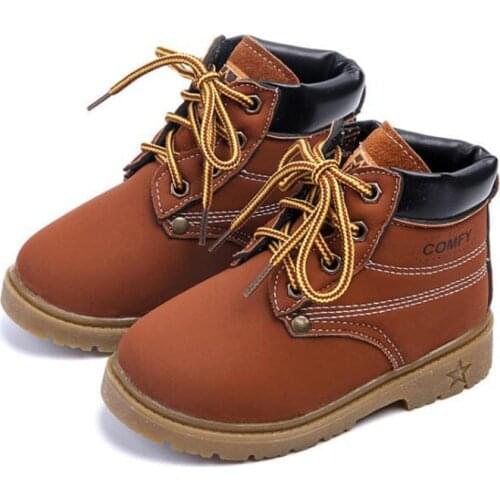 Childrens Boots Girls Boys Plush Martin Boots 2021 Winter Kids Fashion Sneakers Casual Warm Ankle Shoes Baby Snow Boots