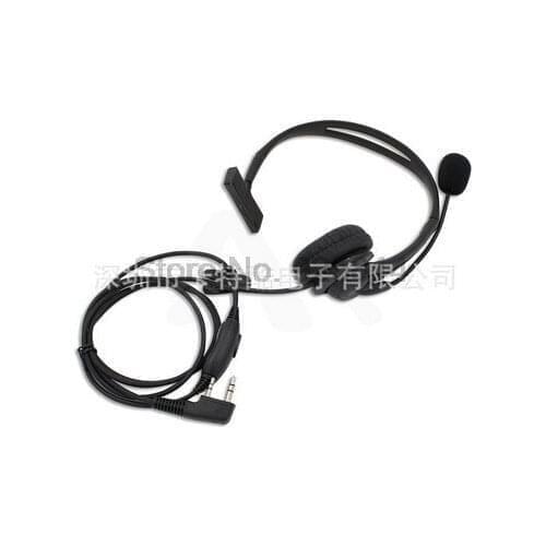 By dhl or fedex 50pcs 2Pin Walkie Talkie Headset Sponge Earpiece PPT Mic Accessories For Baofeng UV-5R BF-888S Retevis H777