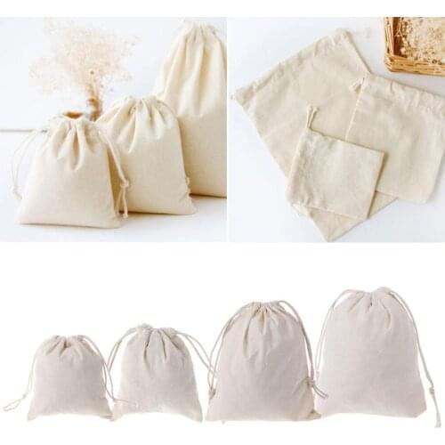 Jute Bags Gift Drawstring Pouch Gift Box Packaging For Gift Linen Bags Travel Sack Burlap Bag DIY Anti-Dust Environmental