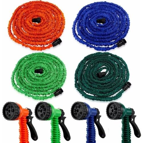 New 25-175FT Expandable Hose Flexible Garden Water Hose for Car Hose Pipe Watering Connector With Spray Gun