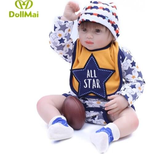 DollMai boy doll reborn lifelike 50cm silicone reborn baby dolls toys for children gift Bebes reborn menino boneca