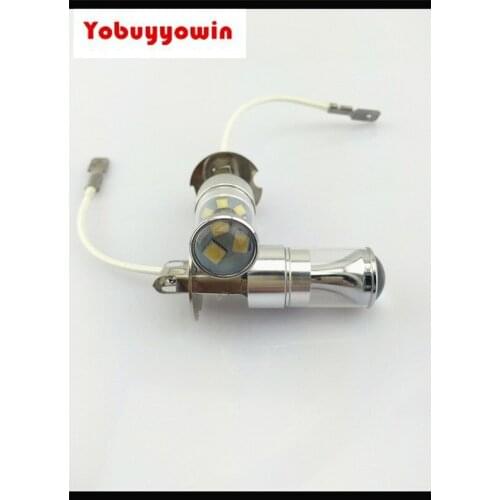 2Pcs New White H3 LED Cree Chips projector 6000k 45w Fog Light Driving Lamp Automotive Bulb 12 V PK22S REFLECTOR LENS