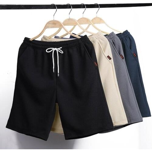 QNPQYX Summer Mens Casual Loose Tether pants Cropped Trousers Sports Shorts Loose Knit Straight Casual Pants Shorts Five Pants