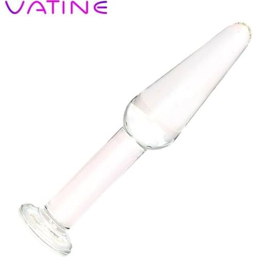 IKOKY Prostate Massager Erotic Toys Sex Toys for Men Women Anal Sex Toys Dildo Glass Anal Plug Masturbation Butt Plug