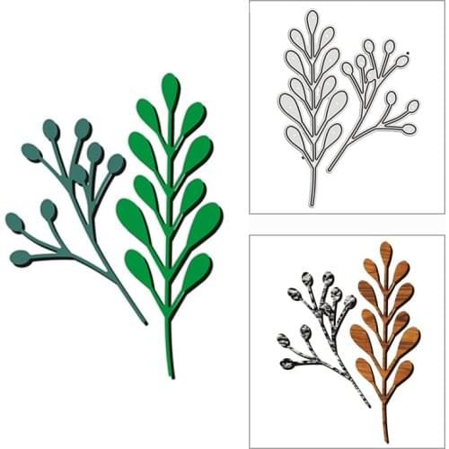 New 2021 Dainty Leaves Berry Pattern Metal Cutting Dies for DIY Scrapbooking and Card Making Decorative Embossing Craft No Stamp