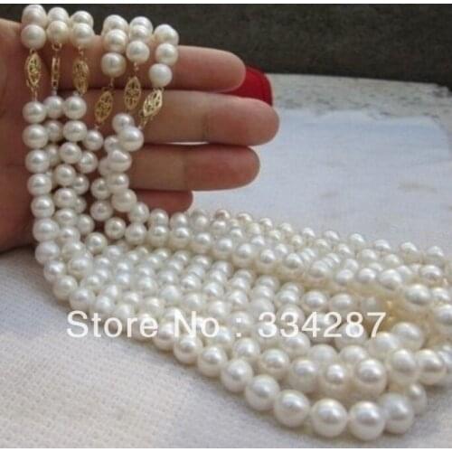 Wholesale 6PC 8-9MM Akoya AA+ white pearl necklace 18 INCH
