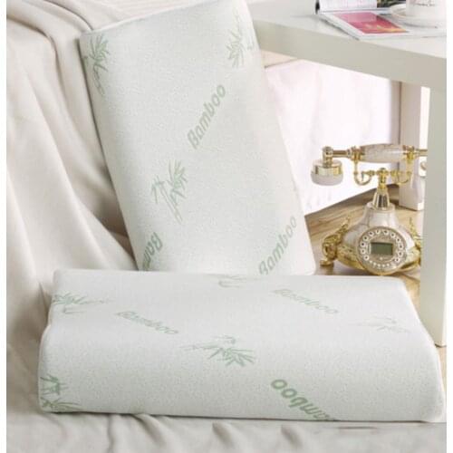 2019 Hot Sale Bamboo Fiber Pillow Slow Rebound Health Care Memory Foam Pillow Memory Foam Pillow Support The Neck Fatigue Relief