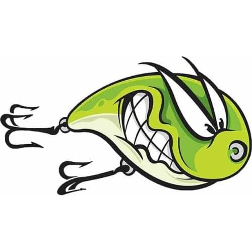 1 piece Fishing Lure Funny Vinyl Car Stickers Fine Decal JDM RV VAN Bumper Camper Yacht Exterior Decor Car Accessories PVC13x7cm