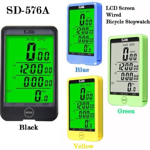 LCD Touch Screen Wired Bicycle Odometer Speedometer Light Control Backlight Bike Computer Stopwatch MTB Cycle Riding Code table