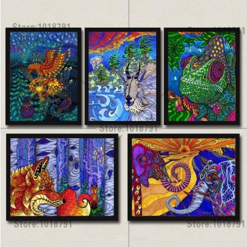 Needlework Diy Diamond Embroidery Painting 3d Cross Stitch Kit Mosaic Picture Colorful Elephant Fox Fish Full Rhinestones