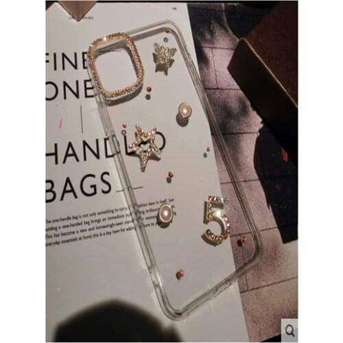 Bling Bling Luxury Diamond Pearl Flower Perfume Bottle Silicone Phone Case for iPhone 12 iPhone 11 Pro Max Cases For iPhone 7 8