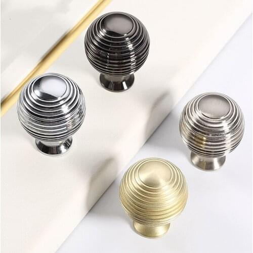 Furniture Cabinet Drawer Round Ball Knob Metal Zinc Wardrobe Kitchen Cupboard Room Door Pull Handle Dresser Closet Hardware