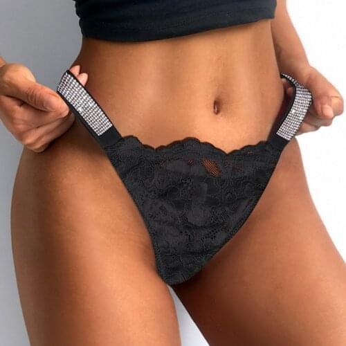 Mesh Thong Sexy Low Waist Panties Women g String Letter Rhinestone Bikini Panties Thong Comfort High Fork Fitness Lady Lingerie