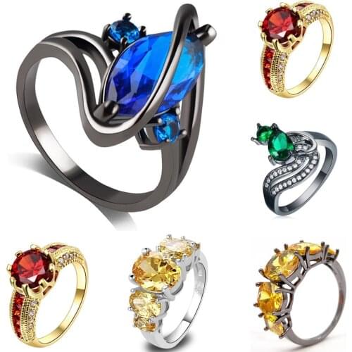 Sue phil Rings With Crystals