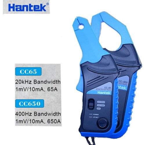 Premium Hantek oscilloscope AC/DC Current Clamp probe CC-65 CC-650 20KHz/400Hz Bandwidth 1mV/10mA 65A/650A with BNC plug