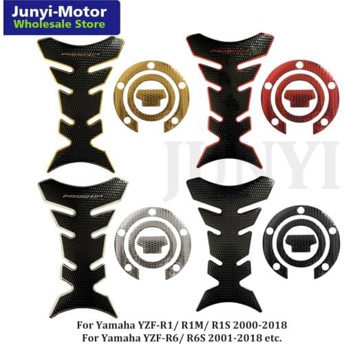 Fuel Tank Pad Oil Gas Cap Cover Sticker For Yamaha YZF-R1/R6 FZ1 FZ6 FZ6R FZ07 MT-07 FZ09 MT-09 Motorcycle Protector Decal Grip