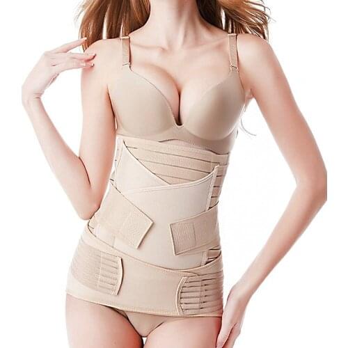 Mom Postpartum Recovery Belly/waist/pelvis Belt Slimming Body Support Band 3 In 1 Waist Cinchers Training Corsets