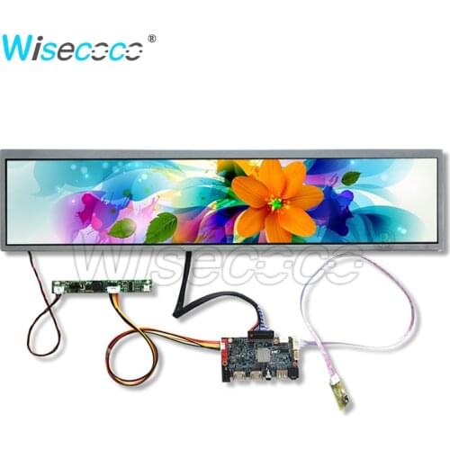 Wisecoco 24 inch Stretched Bar LCD 1920*360 Indoor Outdoor Digital Signage Advertising Display Screen Ultra Wide Display