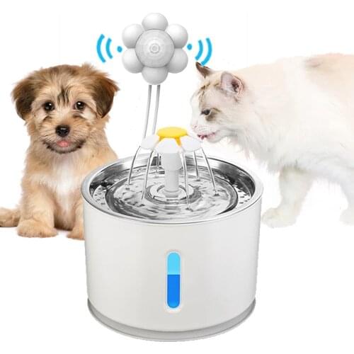 Smart Motion Sensor Cat Dog Water Fountain Filter Dispenser Inductor External Infrared Radar Usb Universal Pet Accessories