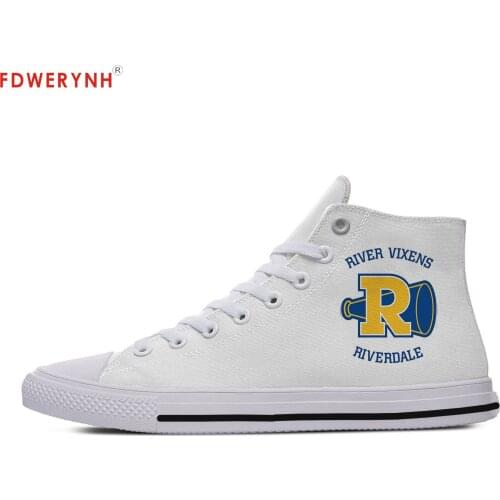 Custom Riverdale Printing Cartoon High Top Breathable Canvas Uppers Sneakers Student Personalise Fashion Sandshoes