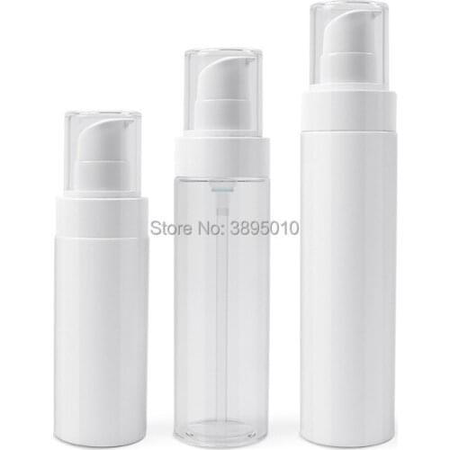 High Quality Plastic 100ml 120ml 150ml Lotion Pump Bottle for Water Women Makeup clear Lid Container F872