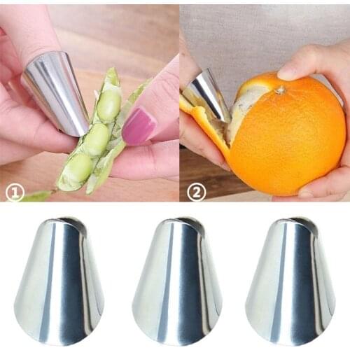 Finger Protector Stainless Steel Household Kitchen Picking Vegetables Cutting Knife Plant Blade Guard Kitchen Gadgets Tools