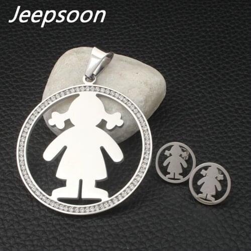 Womens Gold Silver Color Wholesale Fashion Stainless Steel Jewelry Sets Women Pendants And Earrings Supernova Sales SBJJDMBJ1