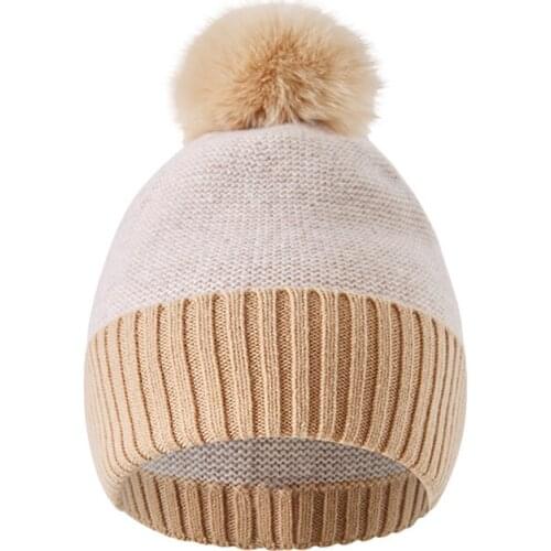 Hat Pompom Women Winter Wool Knit Beanie Autumn Warm Skiing Accessory Outdoor Cap Luxury