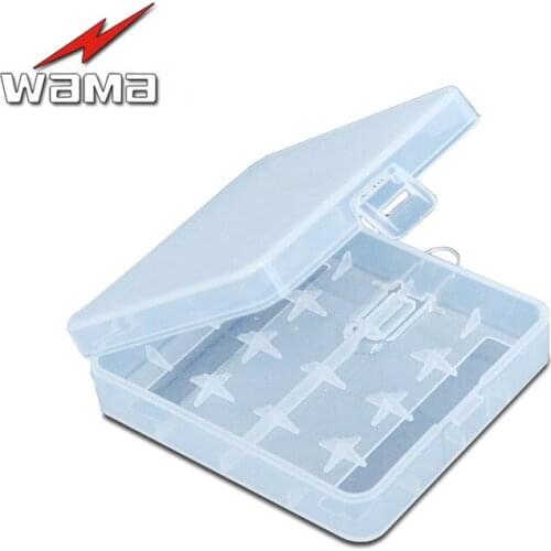 1x Wama 4-slot 18650 Battery Storage Box New Transparent PP Material Protective Case Rechargeable Li-ion Lithium Battery Plastic