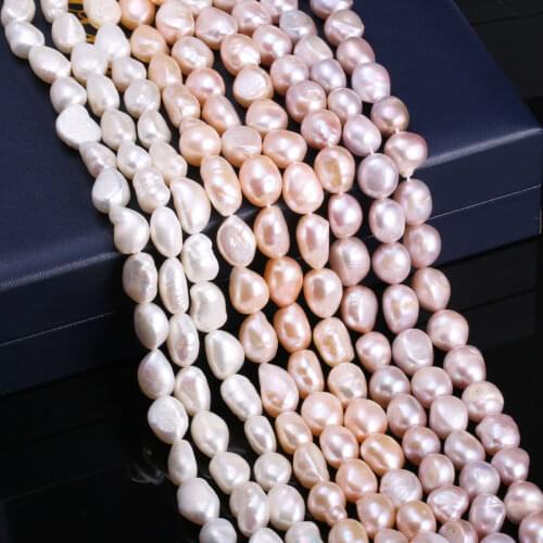 100% Natural Freeform Freshwater Cultured Pearls Beads DIY Beads for Jewelry Making DIY Strand 15 Inches Size 10mm-11mm