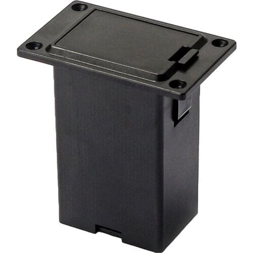 2pc 9V Battery Black Holder Case Box Compartment Cover Guitar Bass Pickup