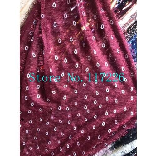 5yards luxury good quality sequins embroidered tulle mesh lace JRB-121688 with stones for sawing