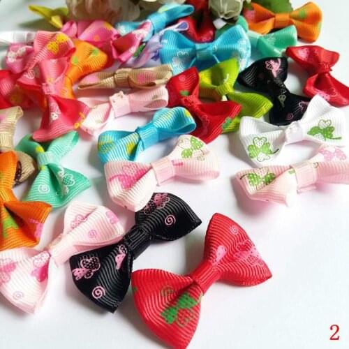 50pcs/lot mix color Printed ribbon for craft Bows Mix randomly ornament DIY Handmade Crafts Ribbons Decoration