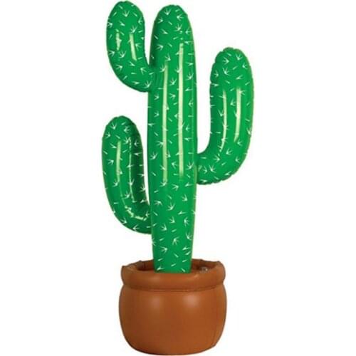 50pcs Inflatable Cactus Wild West Mexican Hawaiian Party Decoration Tropical Plants Stage Party Beach Decor 95cm SN2258