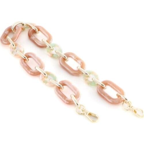 Bag Handle Chain DIY Acrylic Resin Handbag Strap Shoulder Purse Replacement Straps with Buckles for Bags