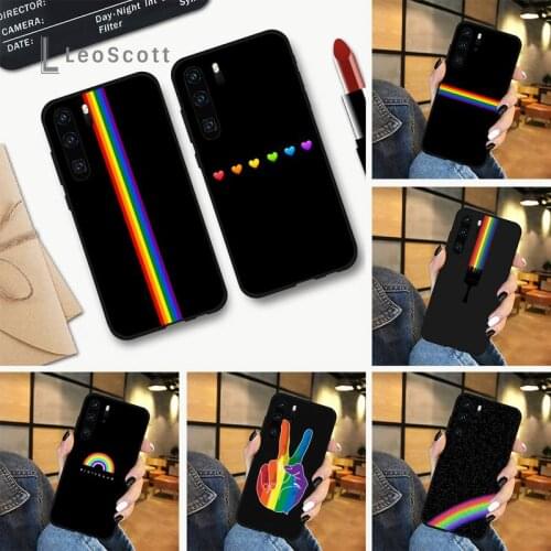 Gay Lesbian LGBT Rainbow Pride Phone Case For Huawei Y5 Y6 II Y7 Y9 PRIME 2018 2019 NOVA3E P20 PRO P10 Honor 10