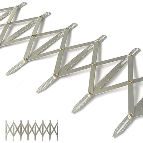 Aluminum Sewing Gauge Button Guide Measure Multiple Equal Distance Expanding Measuring Tool