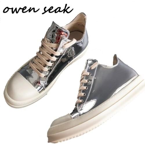 19ss Owen Seak Men Canvas Shoes Casual Lace Up Luxury Trainers Men Sneakers Adult Brand Flats Summer Low Shoes Big Size