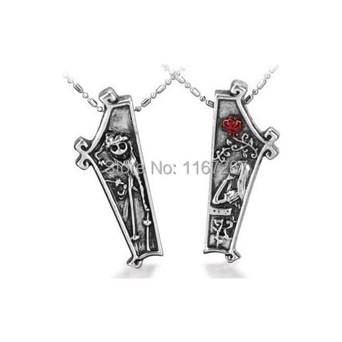 The nightmare before chirstmas One Pair Love Necklaces Nightmare Before Christmas