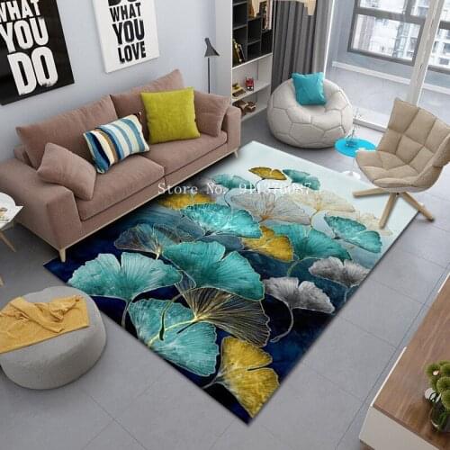 3D Printed Carpet Home Natural Wind Living room Sofa Cushion Bedroom Bedside Carpet Large non-slip balcony carpet Home Decor