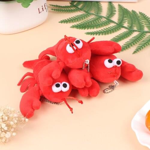 Creative Cartoon Crayfish Plush Toy Soft Stuffed Doll Gift Toys Keychain Pendant