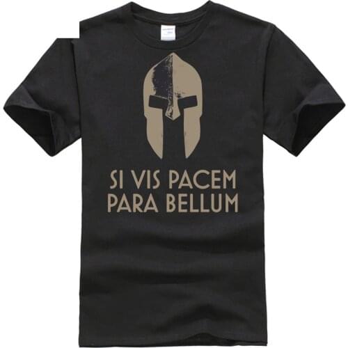 HOT Deals New Style Printed T Shirt Men 2019 Si Vis Pacem Para Bellum Unisex Cotton T-Shirt Men Large Round Neck T Shirt Pop Top