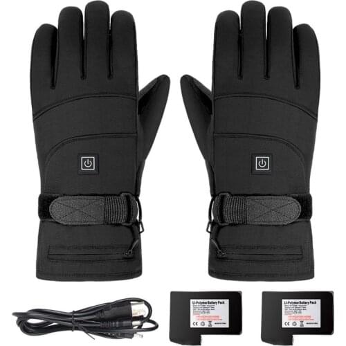 Motorcycle Gloves Waterproof Heated Guantes Moto Touch Screen Battery Powered Motorbike Racing Riding Gloves Winter