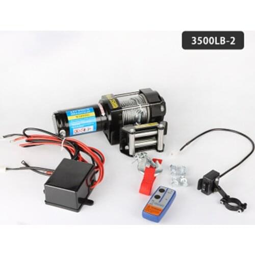 3500lb 12V Portable Vehicle-mounted Electric Winch Towing Cables Pull Kit Rescue Beach Stranded Outdoor Lifting Tools