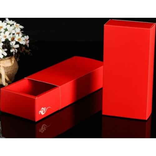 Professional customzied hardcover jewelry cardboard packaging drawer boxes with gold foil logo printing ---DH11580