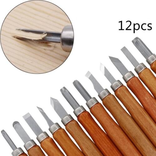 DIY Pen Woodcut Art Knife Scorper Wood Carving Tools Woodworking Hobby Crafts Nicking Cutter Seal Graver Scalpel 12Pcs/Set