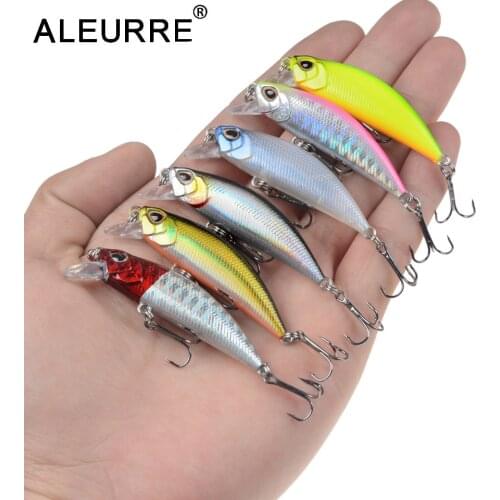 Minnow 55mm 5g Fishing Lure Mini Fish Ice Swimbait Crank Japan Fishing Tackle Pesca Bass Trout Lures Hard Bait Whopper Plopper