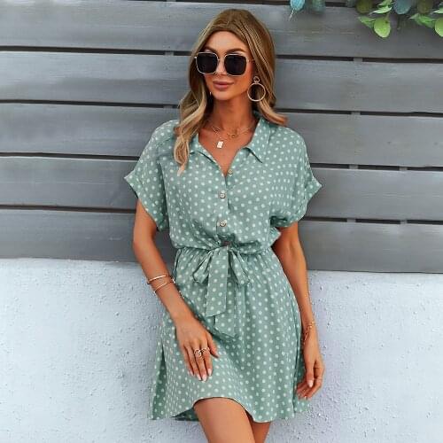 Shuaenls Summer Polka Dot Dresses
